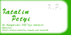 katalin petyi business card